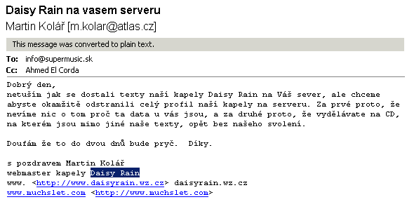 Pribeh ako si Daisy Rain zablokovali slovenskych fan. Podivana.