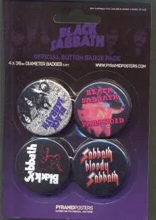 Black Sabbath 38mm Badge Pack